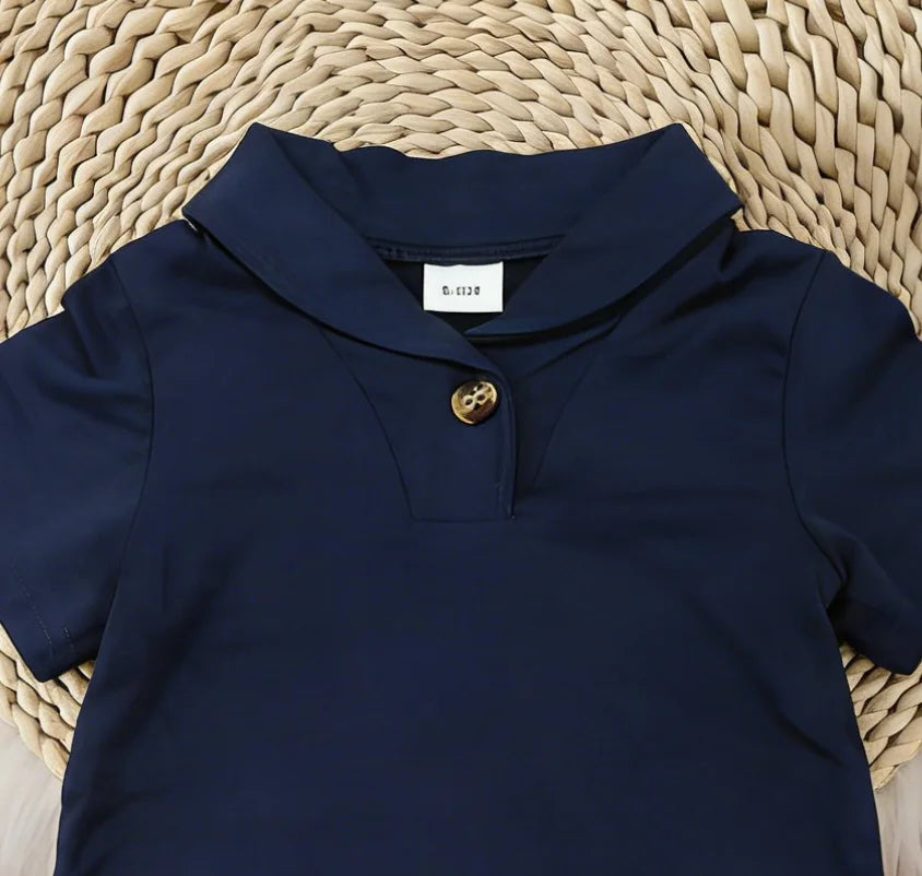 Marynarski romper polo