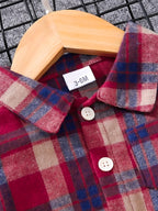 Zestaw polo w kratę z jeansami